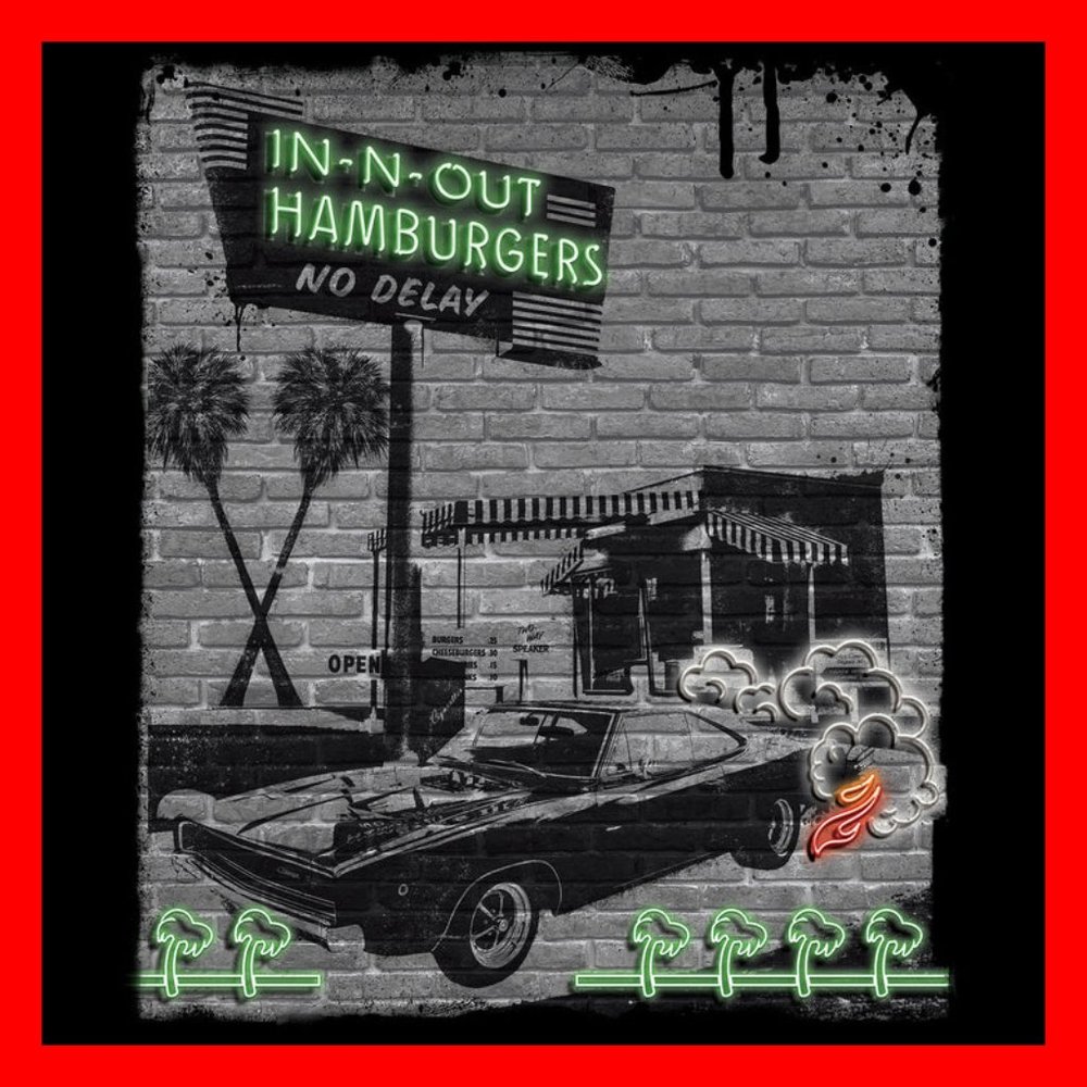 Las Vegas IN-N-OUT Burger T-Shirt Black 2023 QUALITY-N-SPEED Multiple Sizes